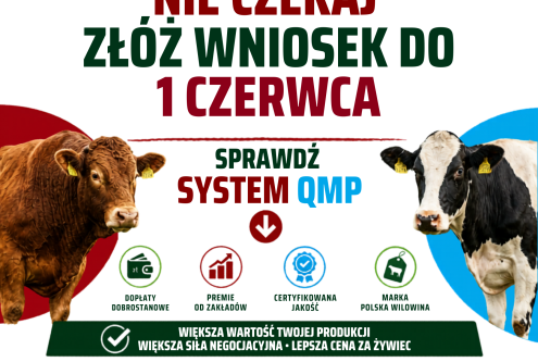 
Polskie Zrzeszenie Producentów Bydła Mięsnego, administrator Systemu QUALITY MEAT PROGRAM (QMP)...