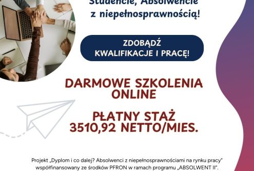 Chcesz zdobyć nowe umiejętności i zwiększyć swoje szanse na rynku pracy?
Weź udział w bezpłatnyc...