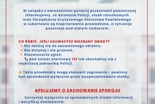 W związku z naruszeniem polskiej przestrzeni powietrznej, do którego doszło w nocy z dnia 10 na 1...