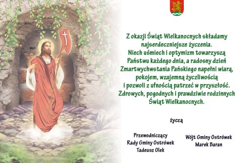
Z okazji Świąt Wielkanocnych składamy najserdeczniejsze życzenia. Niech uśmiech i optymizm towa...